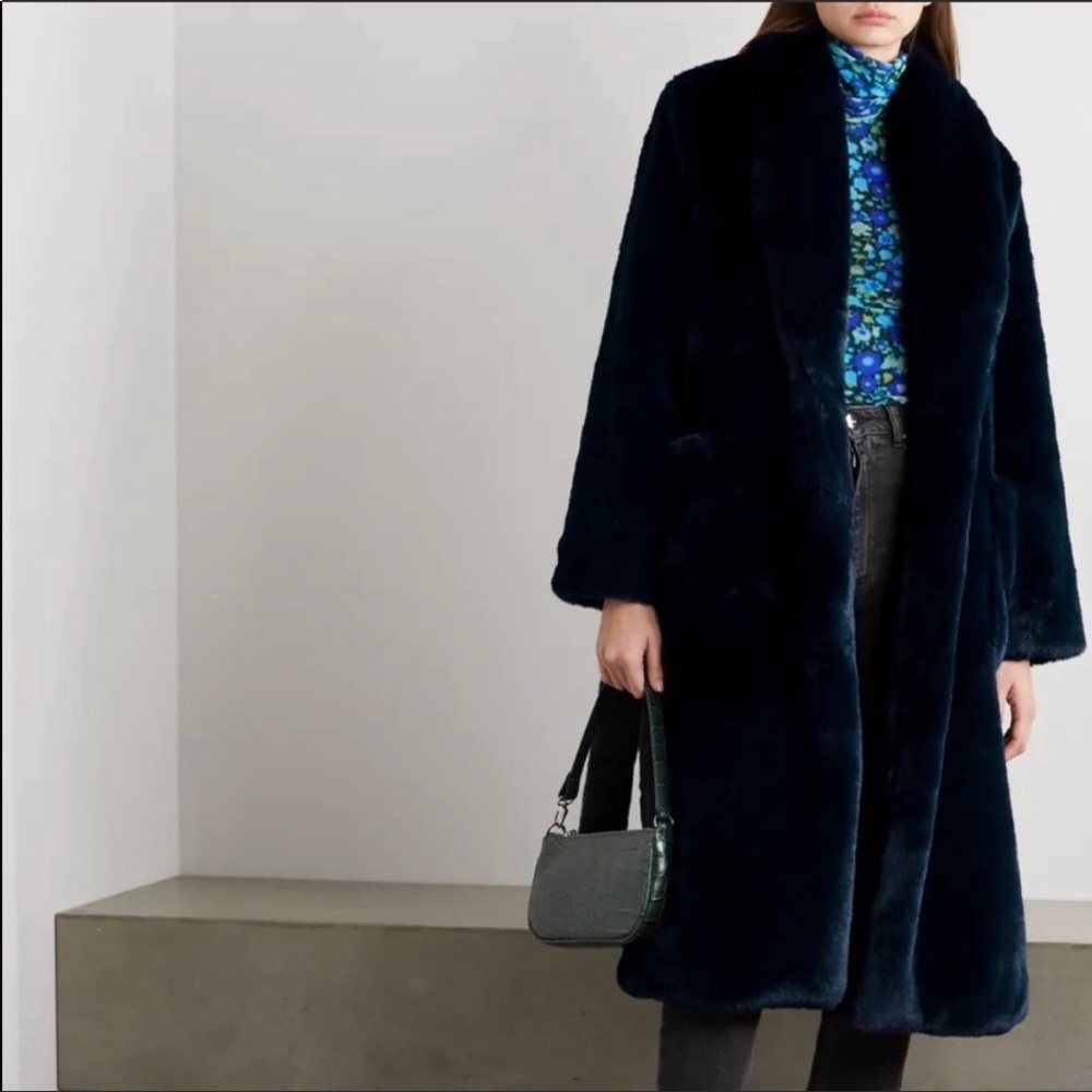 Reformation faux fur Hudson Coat, size small